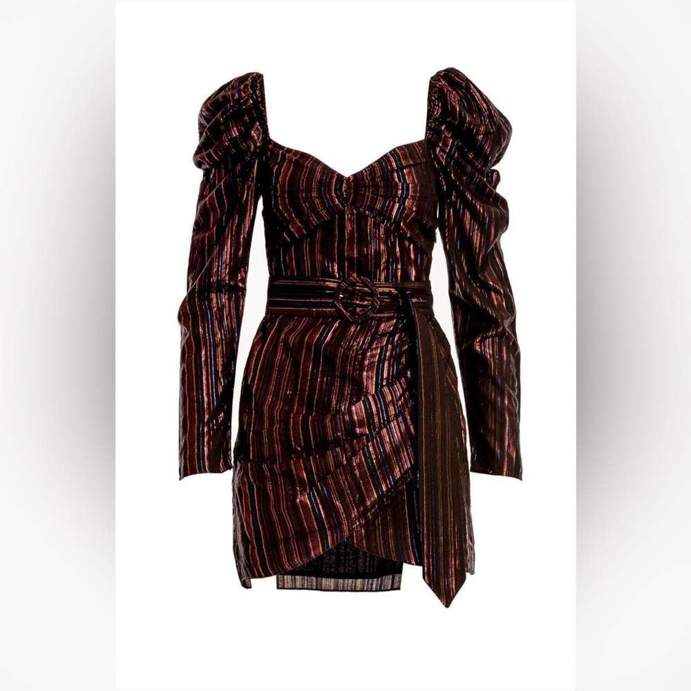 ROCOCO SAND diva metallic mini dress size small NWT (just missing belt)